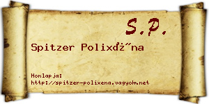Spitzer Polixéna névjegykártya